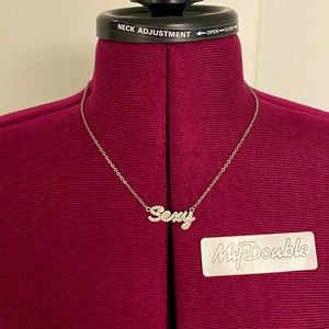 Sexy faux diamond encrusted necklace